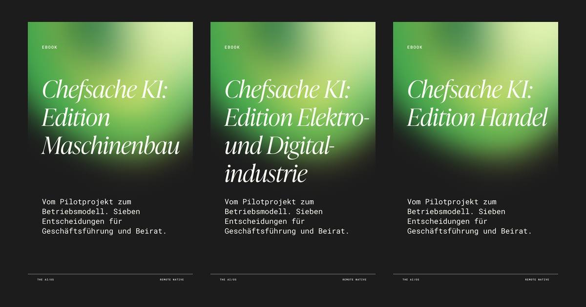 Chefsache KI: drei Editionen
